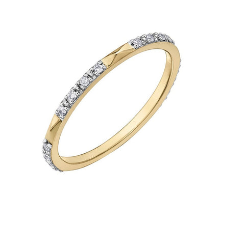 10kt Yellow Gold Diamond Stackable Ring