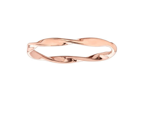 10kt Rose Gold Twisted Stackable Band