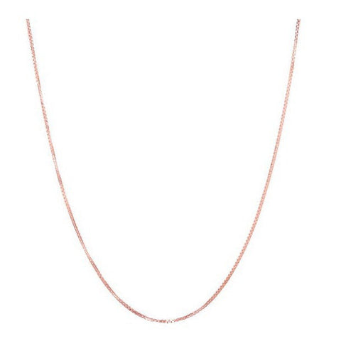 10kt Rose Gold 0.80mm Box Chain in 16"