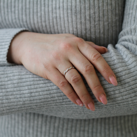10kt Rose Gold Twisted Diamond Ring