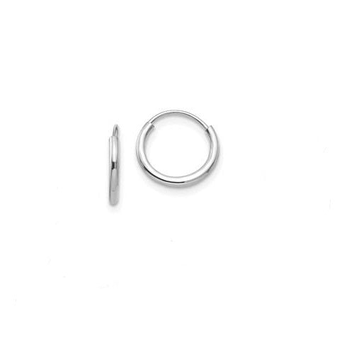 Amazon.com: SOLIDGOLD -14K Real Gold Filled Endless Infinity Hoop Sleeper  Earrings in White Gold | 25mm: Clothing, Shoes & Jewelry